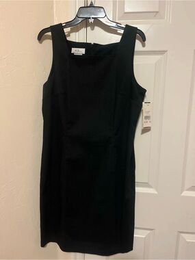 Vintage Y2K Black Midi Sheath Dress by AGB California Size 12 NWT